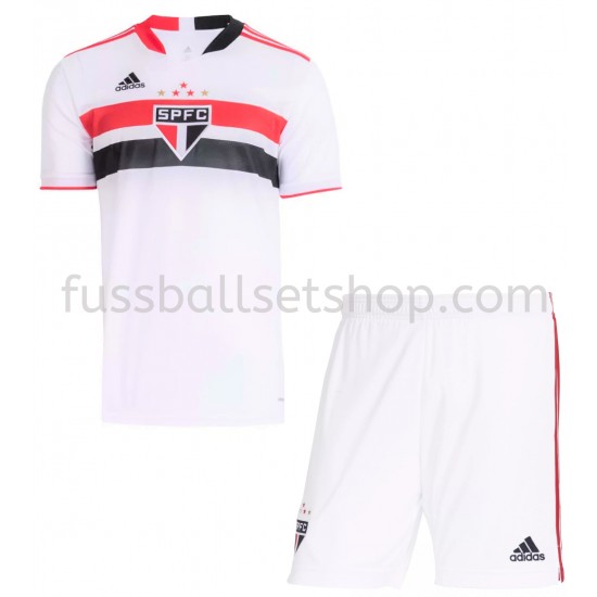 Günstige Fußball Trikotsatz Sao Paulo Kinder Heimtrikot 2021-2022 Kurzarm