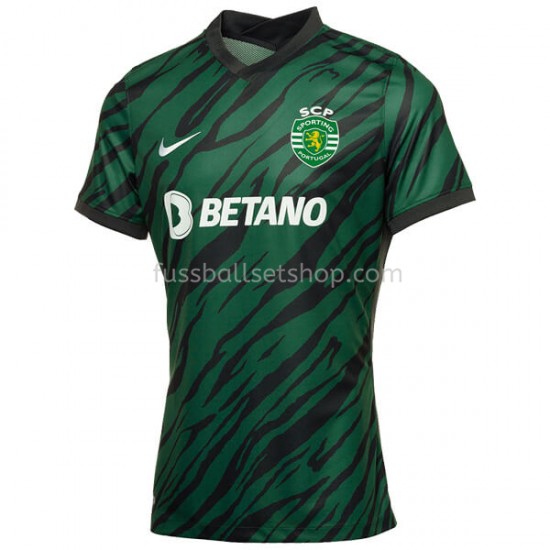 Günstige Fußball Trikotsatz Sporting Lisbon Ausweichtrikot 2021-2022 Kurzarm