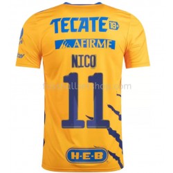 Günstige Fußball Trikotsatz Tigres UANL Nico Lopez 11 Heimtrikot 2021-2022 Kurzarm