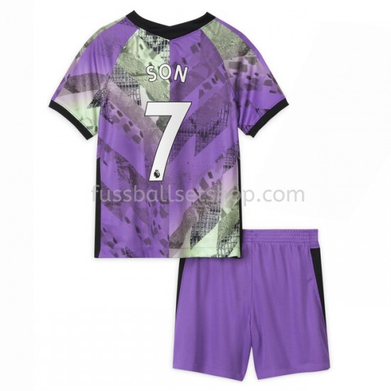 Günstige Fußball Trikotsatz Tottenham Hotspur Son Heung-min 7 Kinder Ausweichtrikot 2021-2022 Kurzarm
