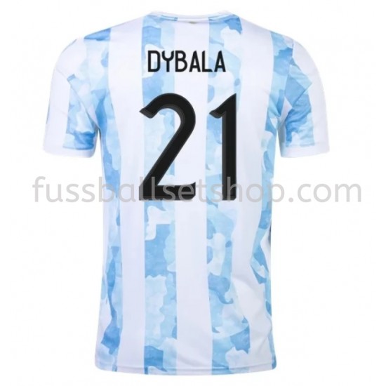 Günstige Fußball Trikotsatz Argentinien Dybala 21 Heimtrikot 2021 Kurzarm