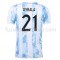 Günstige Fußball Trikotsatz Argentinien Dybala 21 Heimtrikot 2021 Kurzarm
