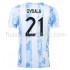 Günstige Fußball Trikotsatz Argentinien Dybala 21 Heimtrikot 2021 Kurzarm