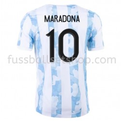 Günstige Fußball Trikotsatz Argentinien Maradona 10 Heimtrikot 2021 Kurzarm