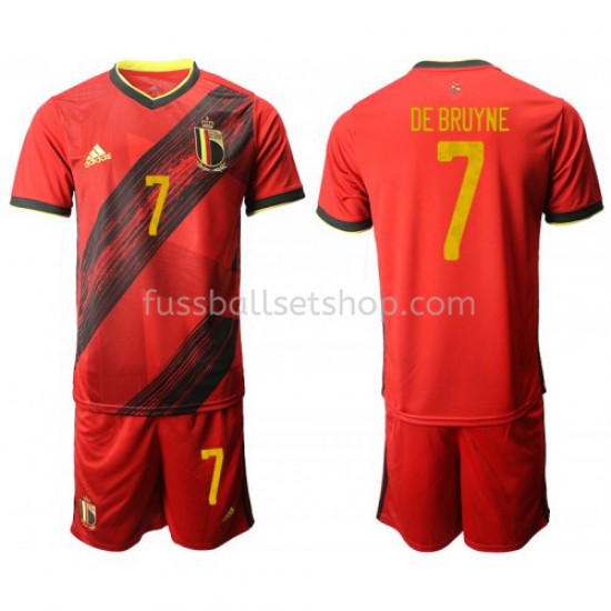 Günstige Fußball Trikotsatz Belgien Kevin De Bruyne 7 Kinder Heimtrikot EM 2020 Kurzarm