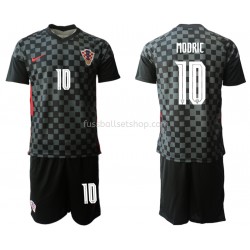 Günstige Fußball Trikotsatz Kroatien Luka Modrić 10 Kinder Auswärtstrikot EM 2020 Kurzarm