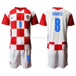Günstige Fußball Trikotsatz Kroatien Mateo Kovacic 8 Kinder Heimtrikot EM 2020 Kurzarm
