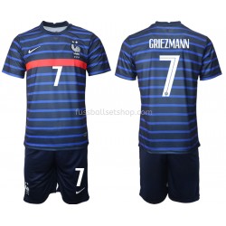 Günstige Fußball Trikotsatz Frankreich Antoine Griezmann 7 Kinder Heimtrikot EM 2020 Kurzarm