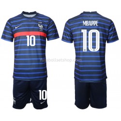 Günstige Fußball Trikotsatz Frankreich Kylian Mbappé 10 Kinder Heimtrikot EM 2020 Kurzarm