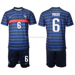 Günstige Fußball Trikotsatz Frankreich Paul Pogba 6 Kinder Heimtrikot EM 2020 Kurzarm