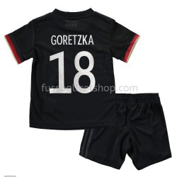 Günstige Fußball Trikotsatz Deutschland Leon Goretzka 18 Kinder Auswärtstrikot EM 2020 Kurzarm