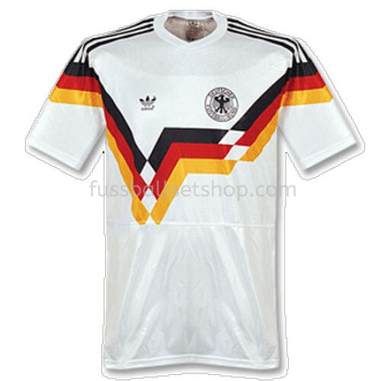 Günstige Fußball Trikotsatz Deutschland Retro Heimtrikot 1990 Kurzarm