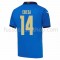 Günstige Fußball Trikotsatz Italien Federico Chiesa 14 Heimtrikot EM 2020 Kurzarm