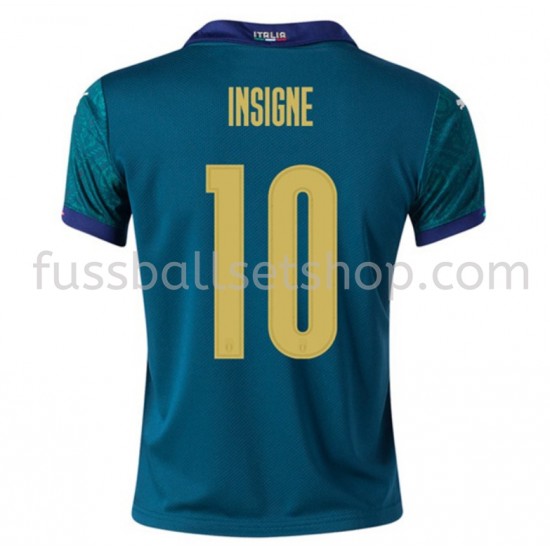 Günstige Fußball Trikotsatz Italien Insigne 10 Ausweichtrikot EM 2020 Kurzarm