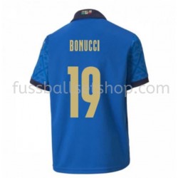 Günstige Fußball Trikotsatz Italien Leonardo Bonucci 19 Heimtrikot EM 2020 Kurzarm
