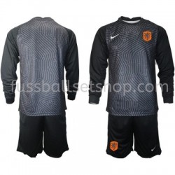 Günstige Fußball Trikotsatz Niederlande Torwart Kinder Heimtrikot EM 2020 Langarm