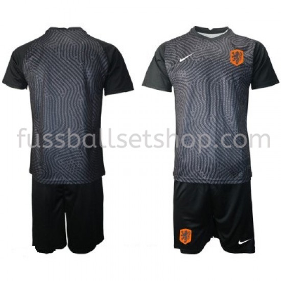 Günstige Fußball Trikotsatz Niederlande Torwart Kinder Heimtrikot EM 2020 Kurzarm
