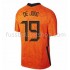 Günstige Fußball Trikotsatz Niederlande Luuk de Jong 19 Heimtrikot EM 2020 Kurzarm