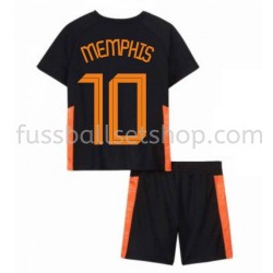 Günstige Fußball Trikotsatz Niederlande Memphis Depay 10 Kinder Auswärtstrikot EM 2020 Kurzarm