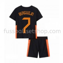 Günstige Fußball Trikotsatz Niederlande Steven Bergwijn 7 Kinder Auswärtstrikot EM 2020 Kurzarm