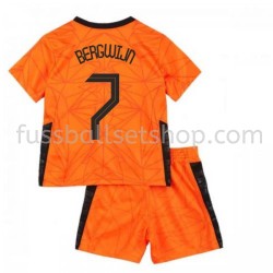 Günstige Fußball Trikotsatz Niederlande Steven Bergwijn 7 Kinder Heimtrikot EM 2020 Kurzarm