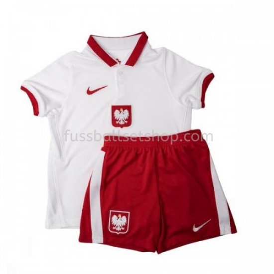 Günstige Fußball Trikotsatz Polen Kinder Heimtrikot EM 2020 Kurzarm