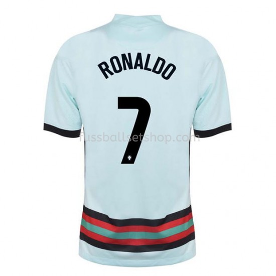 Günstige Fußball Trikotsatz Portugal Cristiano Ronaldo 7 Auswärtstrikot EM 2020 Kurzarm