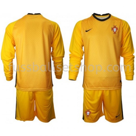 Günstige Fußball Trikotsatz Portugal Torwart Kinder Auswärtstrikot EM 2020 Langarm