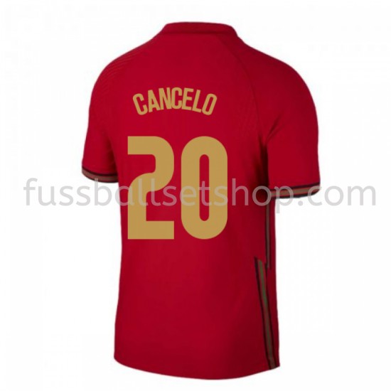 Günstige Fußball Trikotsatz Portugal Joao Cancelo 20 Heimtrikot EM 2020 Kurzarm