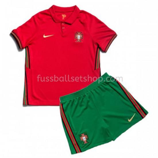 Günstige Fußball Trikotsatz Portugal Kinder Heimtrikot EM 2020 Kurzarm