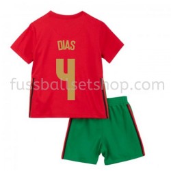 Günstige Fußball Trikotsatz Portugal Ruben Dias 4 Kinder Heimtrikot EM 2020 Kurzarm