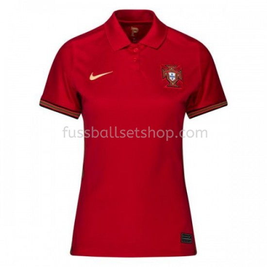 Günstige Fußball Trikotsatz Portugal Frauen Heimtrikot EM 2020 Kurzarm