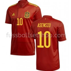 Günstige Fußball Trikotsatz Spanien Asensio 10 Heimtrikot EM 2020 Kurzarm