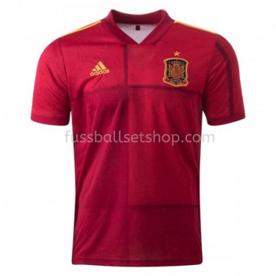 Günstige Fußball Trikotsatz Spanien Heimtrikot EM 2020 Kurzarm