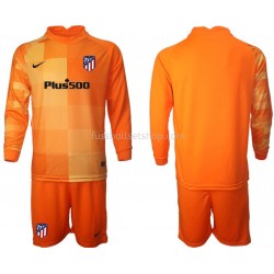 Günstige Fußball Trikotsatz Atlético Madrid Torwart Kinder Heimtrikot 2021-2022 Langarm