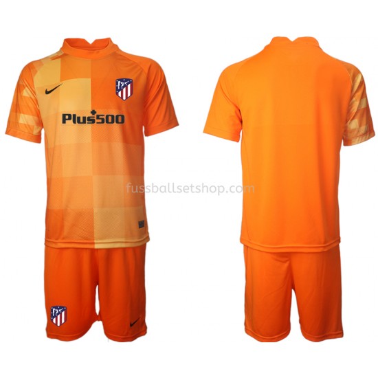 Günstige Fußball Trikotsatz Atlético Madrid Torwart Kinder Heimtrikot 2021-2022 Kurzarm