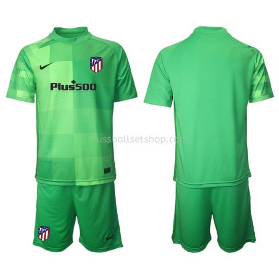Günstige Fußball Trikotsatz Atlético Madrid Torwart Kinder Ausweichtrikot 2021-2022 Kurzarm