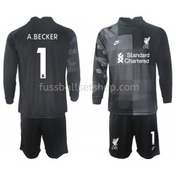 Günstige Fußball Trikotsatz Liverpool Torwart A.BECKER 1 Kinder Ausweichtrikot 2021-2022 Langarm