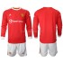 Günstige Fußball Trikotsatz Manchester United Kinder Heimtrikot 2021-2022 Langarm
