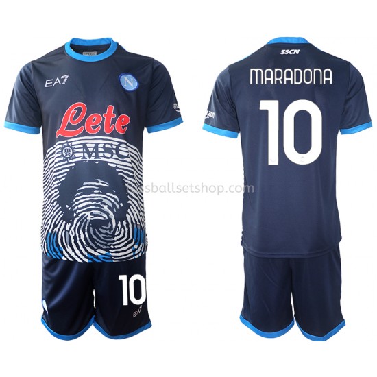 Günstige Fußball Trikotsatz SSC Neapel Diego Maradona 10 Special 2 Kinder Heimtrikot 2021-2022 Kurzarm