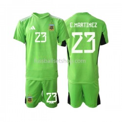 Günstige Fußball Trikotsatz Argentinien Emiliano Martinez 23 Torwart Kinder Heimtrikot World Cup 2022 Kurzarm