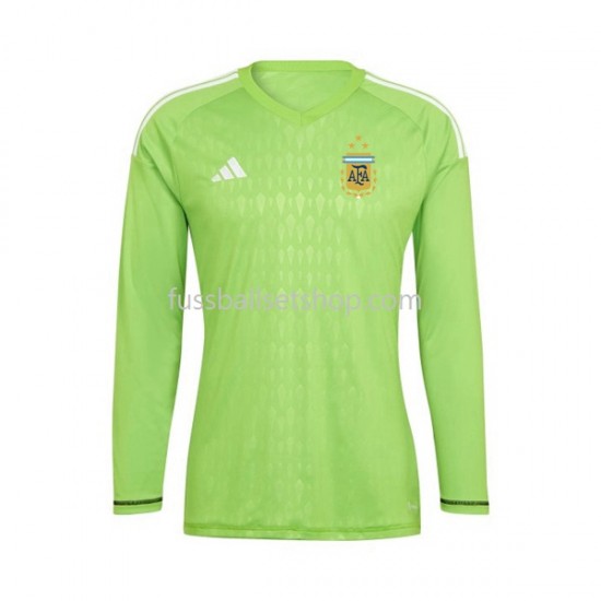 Günstige Fußball Trikotsatz Argentinien Torwart Herren Heimtrikot World Cup 2022 Langarm