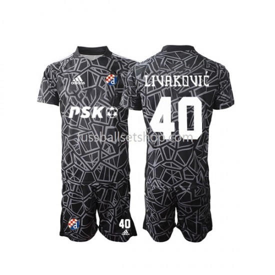 Günstige Fußball Trikotsatz Dinamo Zagreb Livakovic 40 Torwart Kinder Heimtrikot 2022-2023 Kurzarm