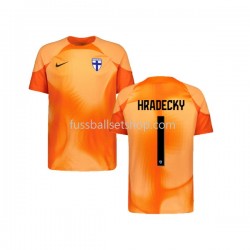 Günstige Fußball Trikotsatz Finnland HRADECKY 1 Torwart Herren Heimtrikot 2022-2023 Kurzarm