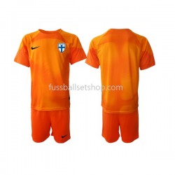 Günstige Fußball Trikotsatz Finnland Torwart Kinder Heimtrikot 2022-2023 Kurzarm