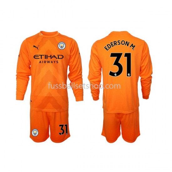 Günstige Fußball Trikotsatz Manchester City Ederson M 31 Torwart Kinder Ausweichtrikot 2022-2023 Langarm