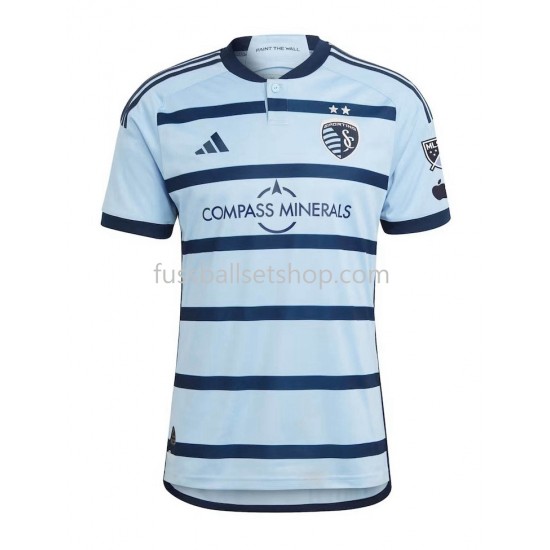 Günstige Fußball Trikotsatz Sporting Kansas City 2023-2024 Herren Heimtrikot Kurzarm