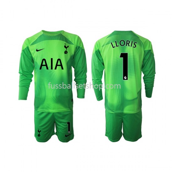 Günstige Fußball Trikotsatz Tottenham Hotspur Hugo Lloris 1 Torwart Kinder Auswärtstrikot 2022-2023 Langarm