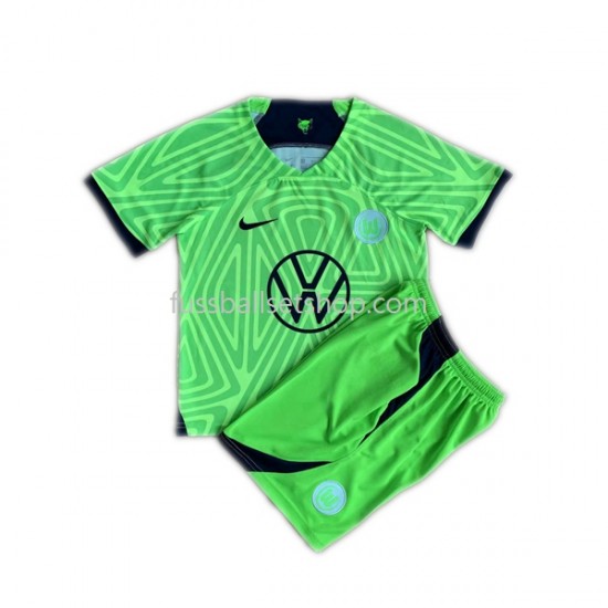 Günstige Fußball Trikotsatz VfL Wolfsburg Kinder Heimtrikot 2022-2023 Kurzarm