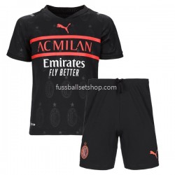 Günstige Fußball Trikotsatz AC Milan Kinder Ausweichtrikot 2021-2022 Kurzarm